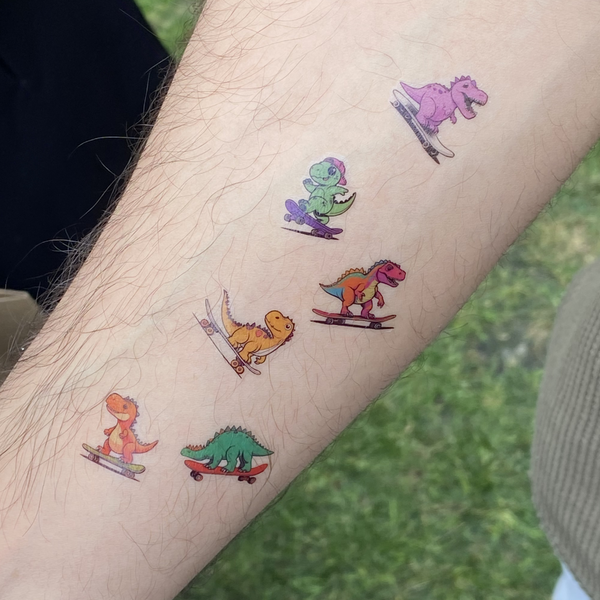 Real customer wearing Dino Skaters