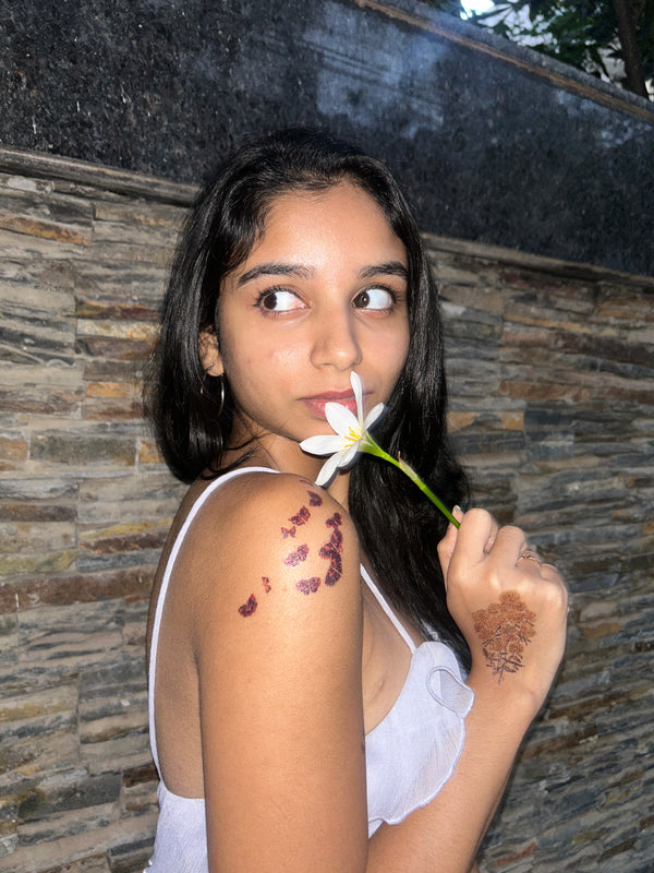 Real customer wearing Bloodlines & Butterflies