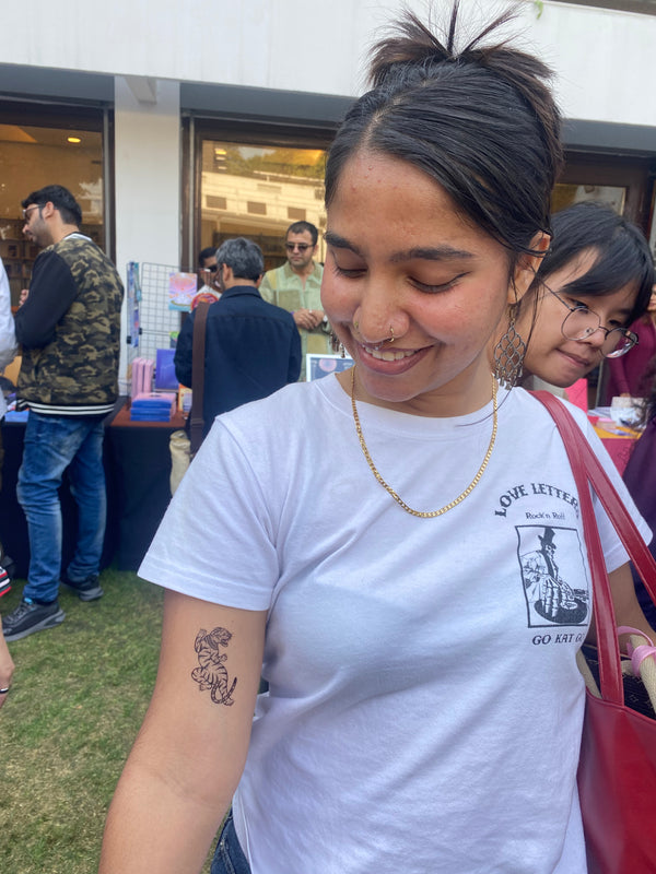 Real customer wearing Wild Blood In My Veins