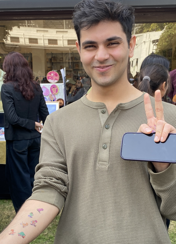 Real customer wearing Dino Skaters