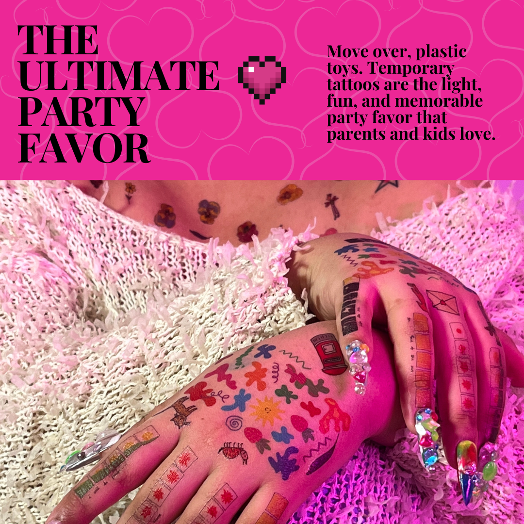Safe Party Favours for Kids | Non-Toxic Temporary Tattoos by Anomalie