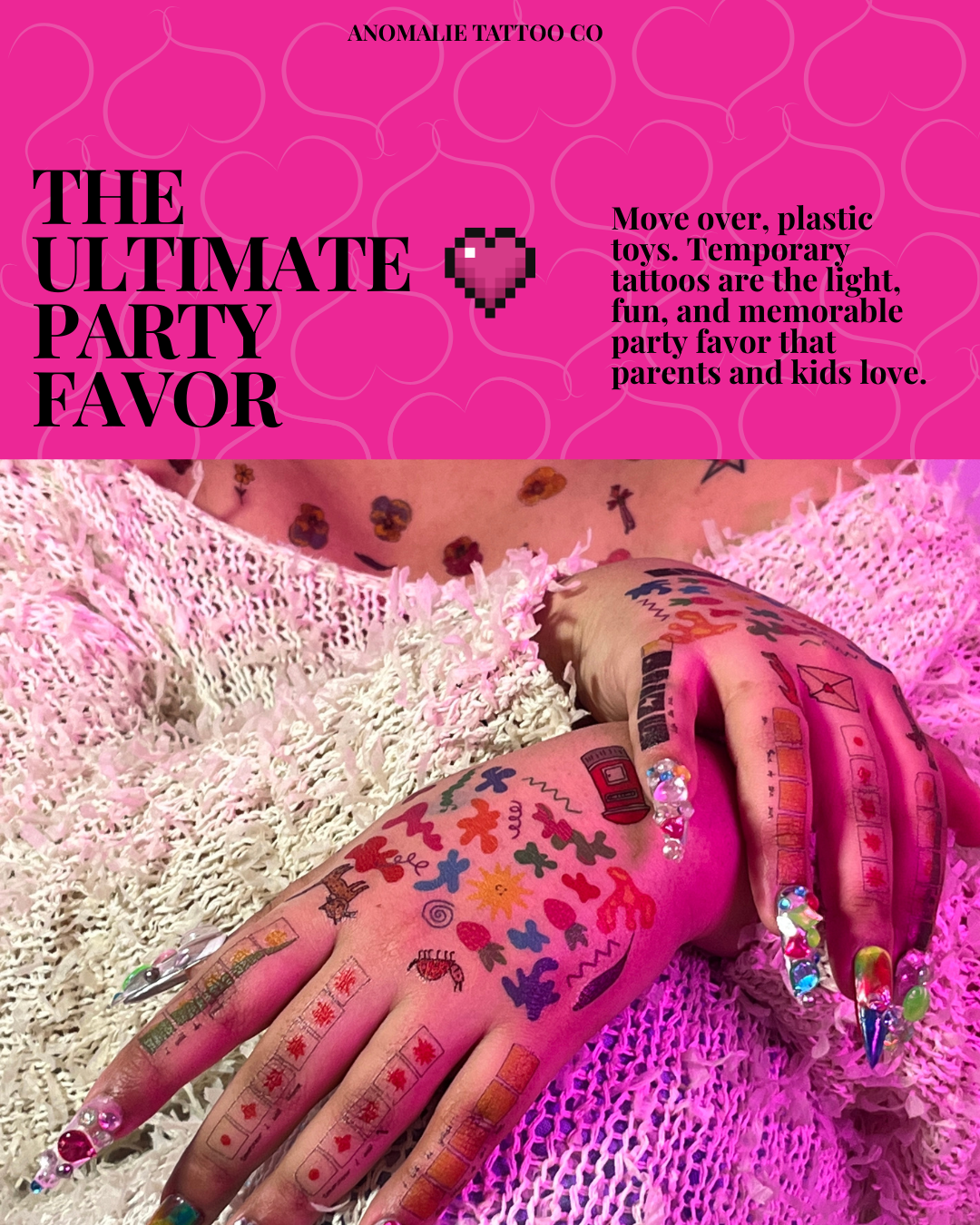 Safe Party Favours for Kids | Non-Toxic Temporary Tattoos by Anomalie