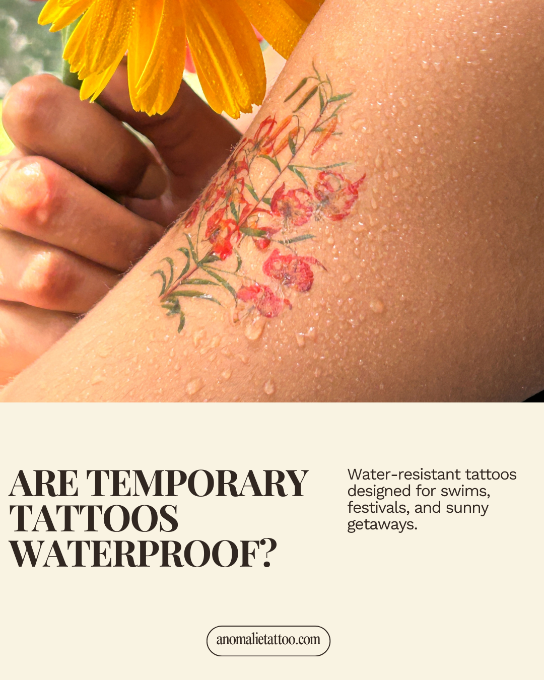 Are Temporary Tattoos Waterproof? Pool & Beach Guide | Anomalie Tattoo Co.