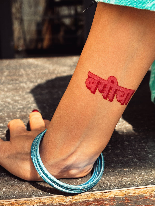Real customer wearing Sanskriti Neon Waves
