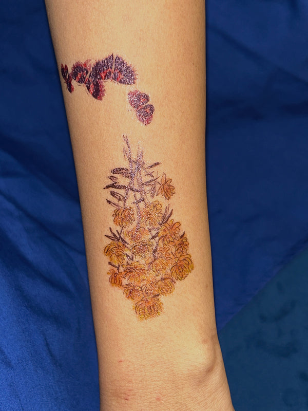 Real customer wearing Golden Whispers of Autumn
