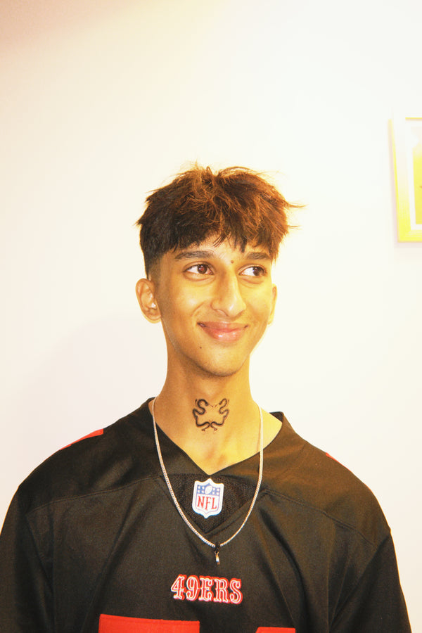 Real customer wearing Guardians of the Quiet Fire