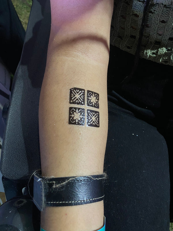 Real customer wearing The Grace Of Geometry