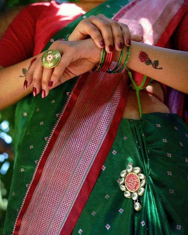 Real customer wearing Roses On My Whatsapp Forwards